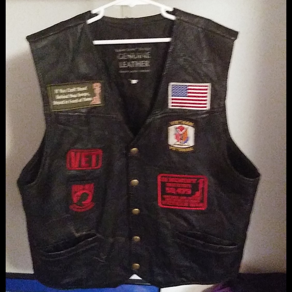 Italian Stone Design Genuine Leather Vest